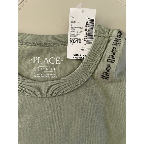 The Children's Place Green Sloth Graphic T-Shirt size 14 XL - Picture 4 of 5